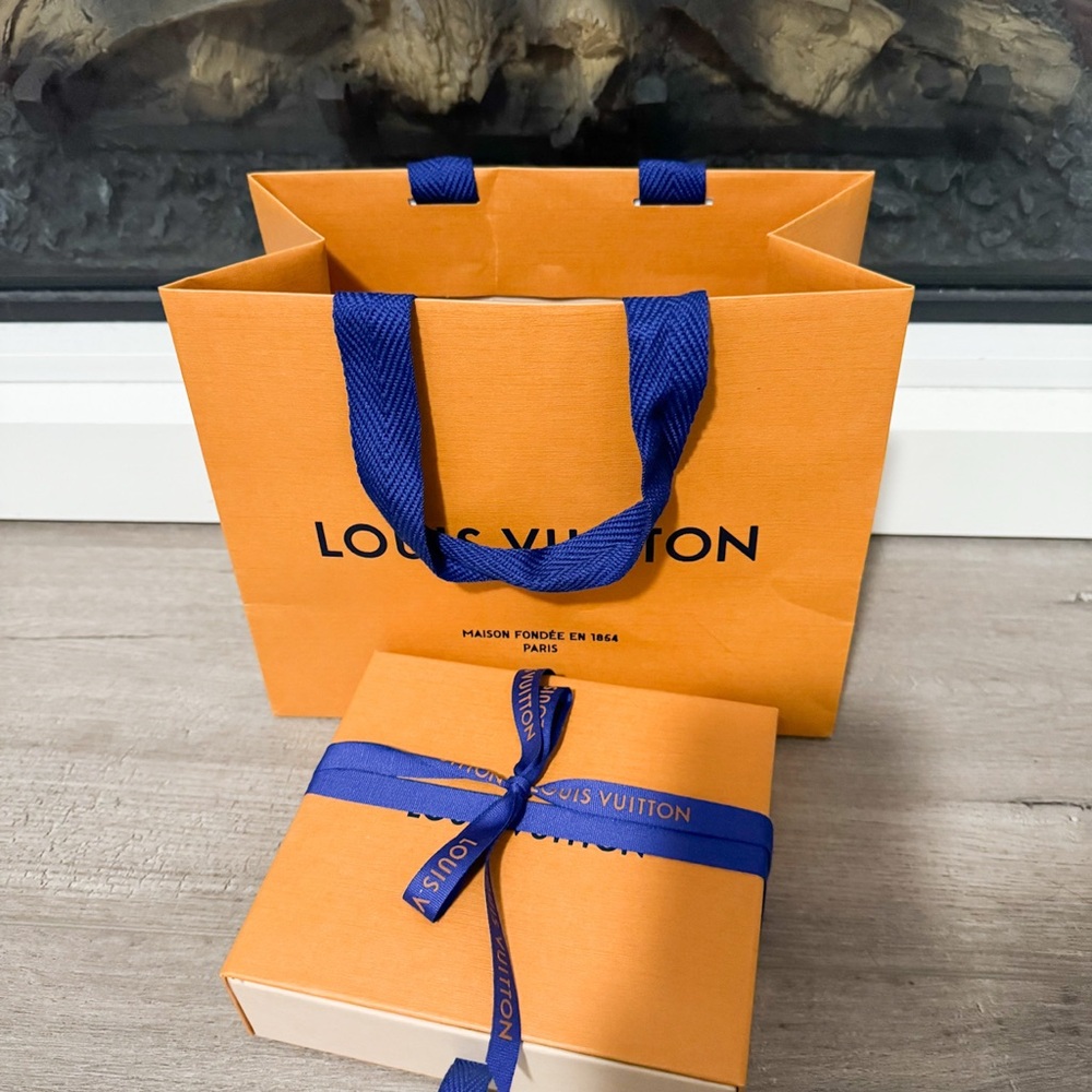 Small Louis Vuitton Saffron Gift Bag and Box Set